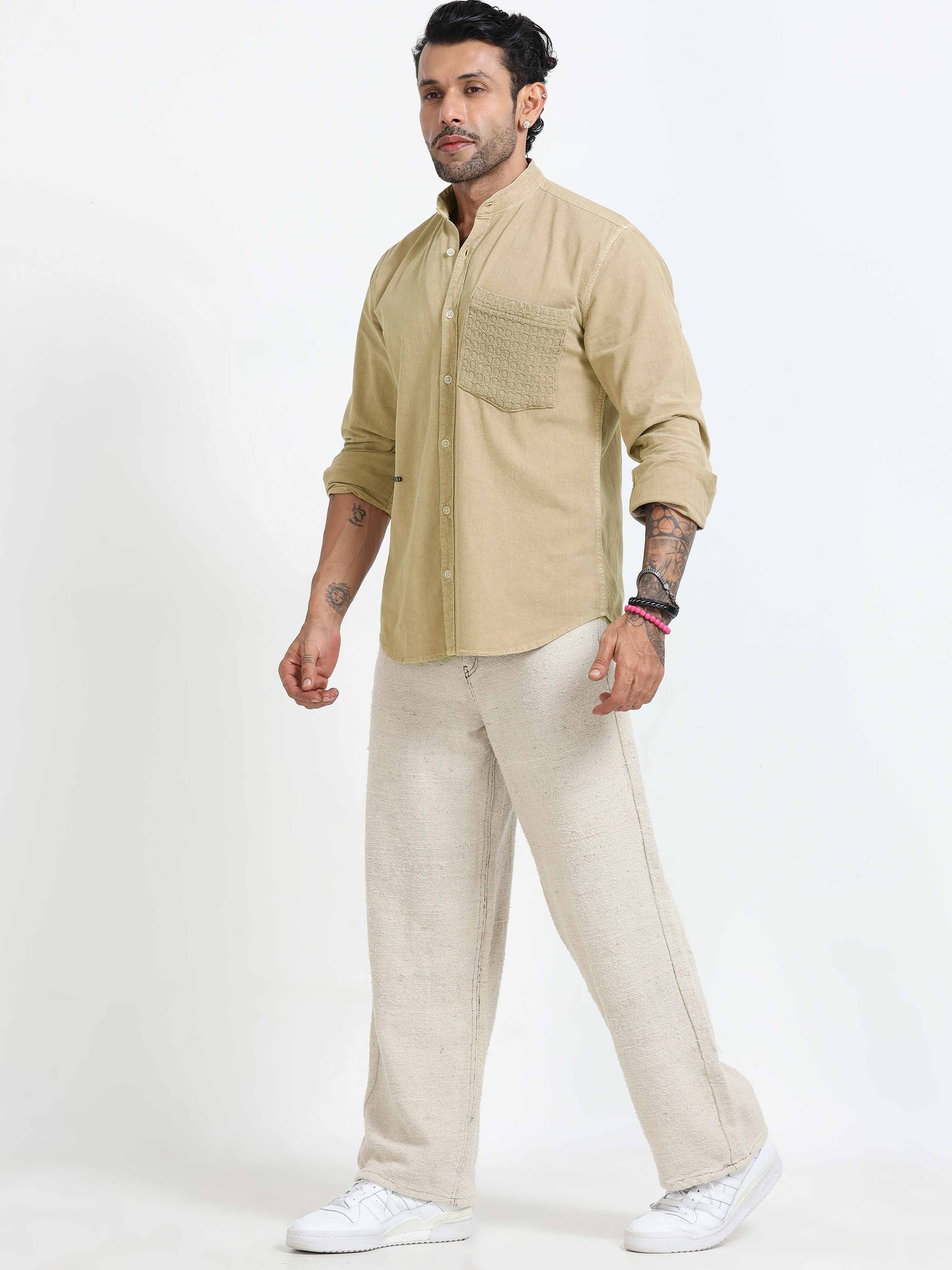 Elevated Essentials Comfort Shirt In Cream