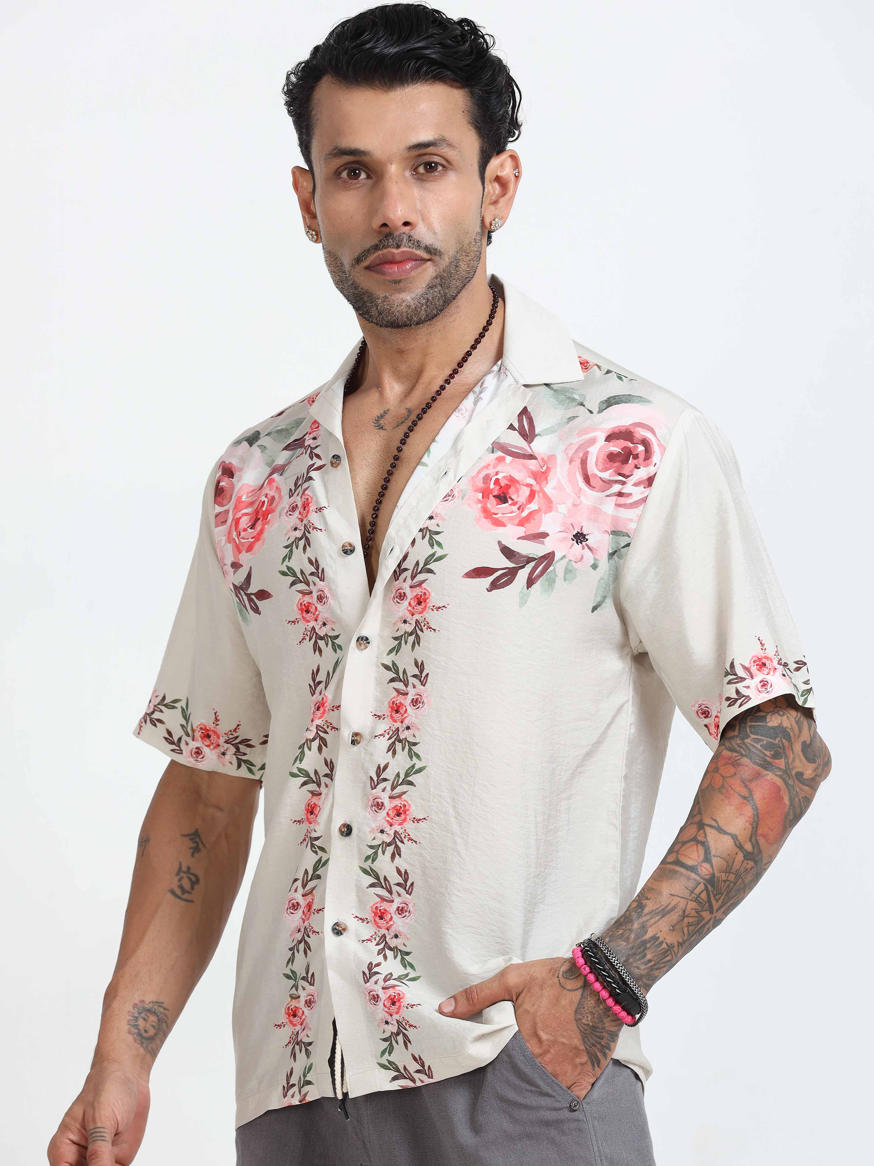 Moon Mist Floral Printed Shirt