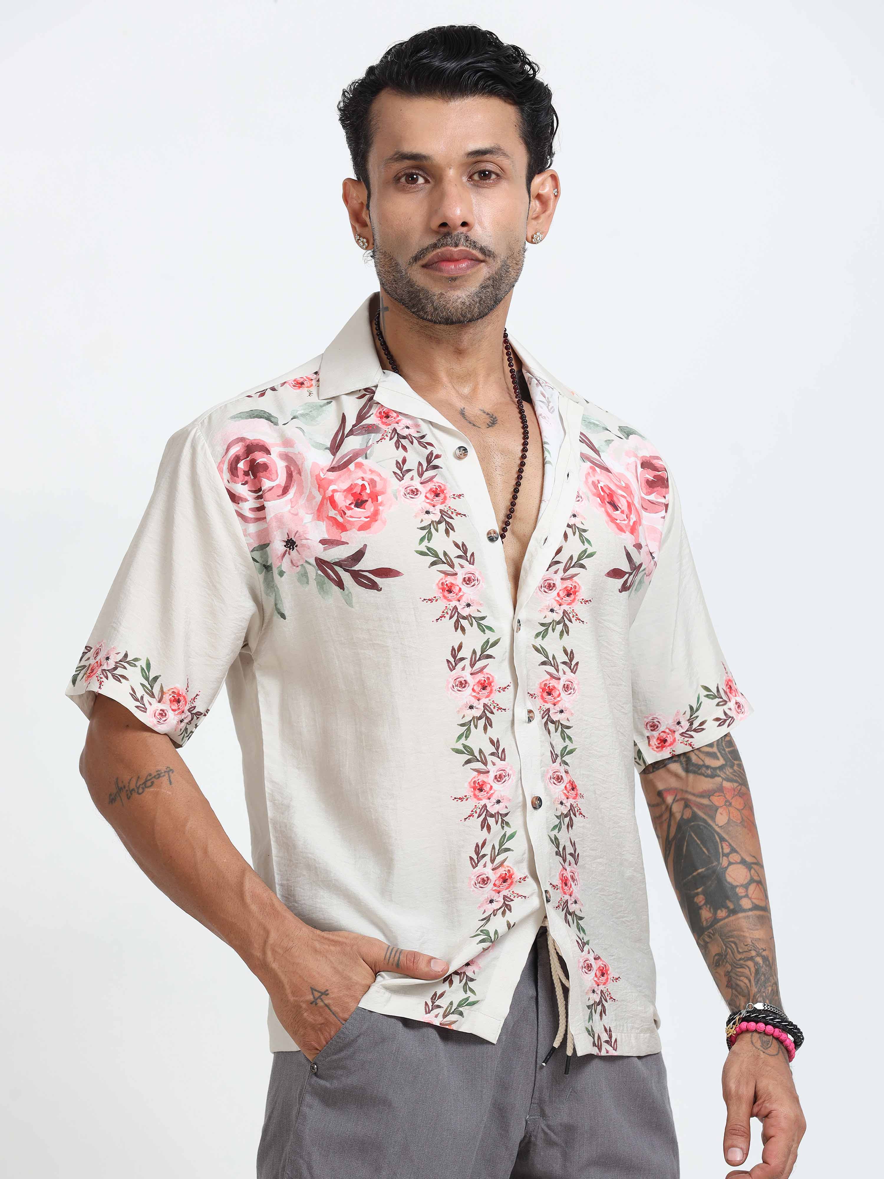 Moon Mist Floral Printed Shirt