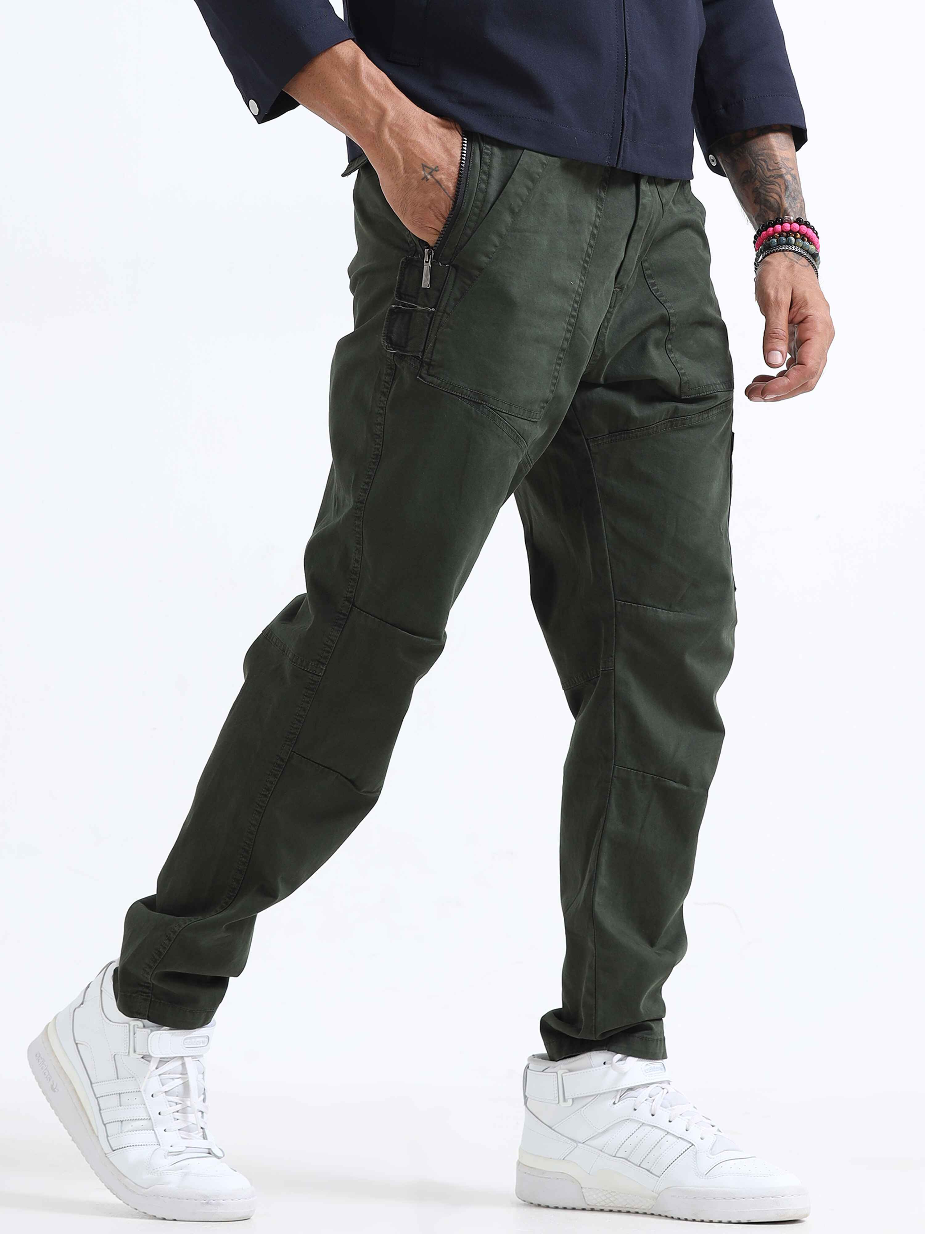 Mens Utility Pant In Olive Green