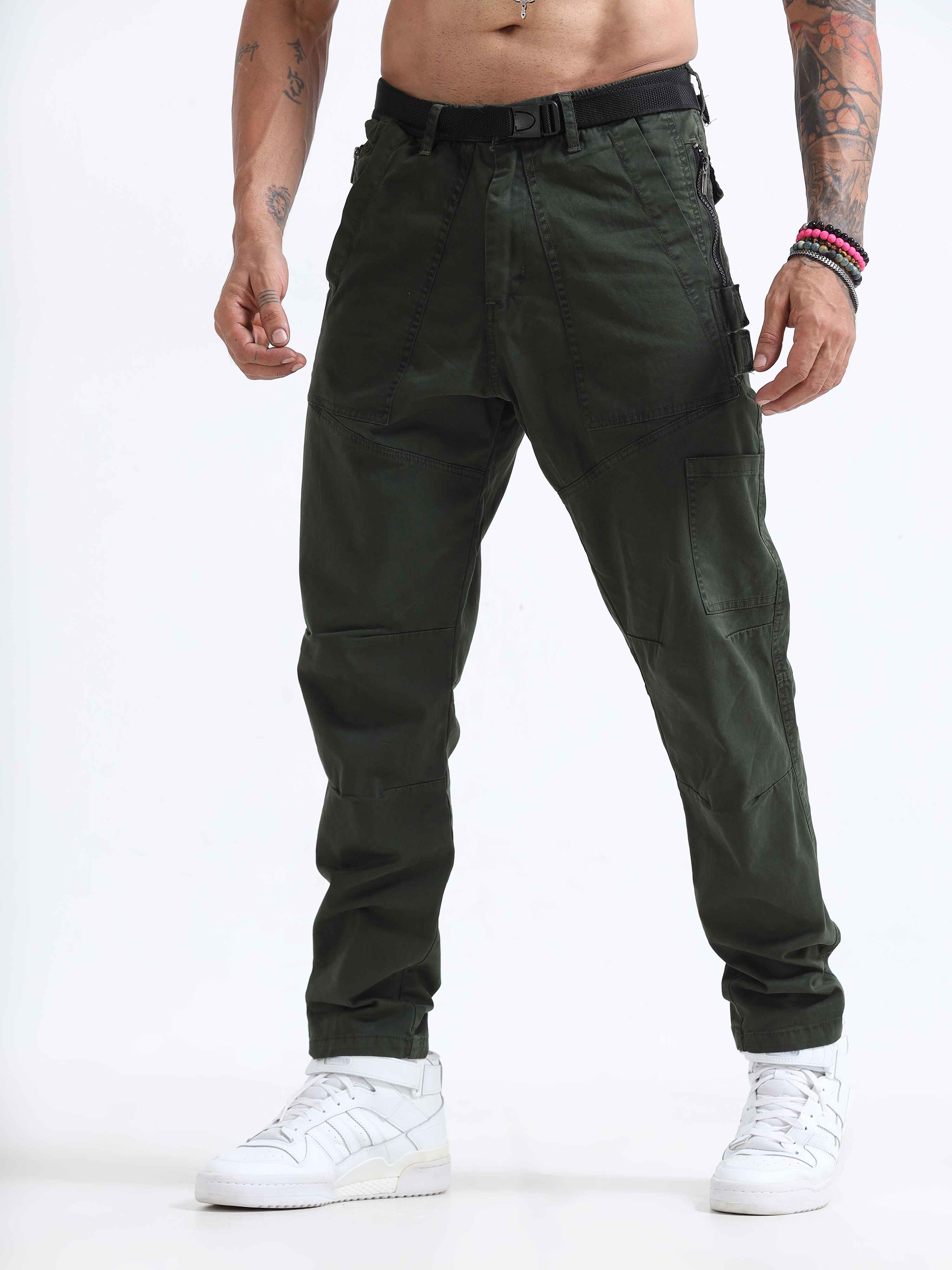 Mens Utility Pant In Olive Green