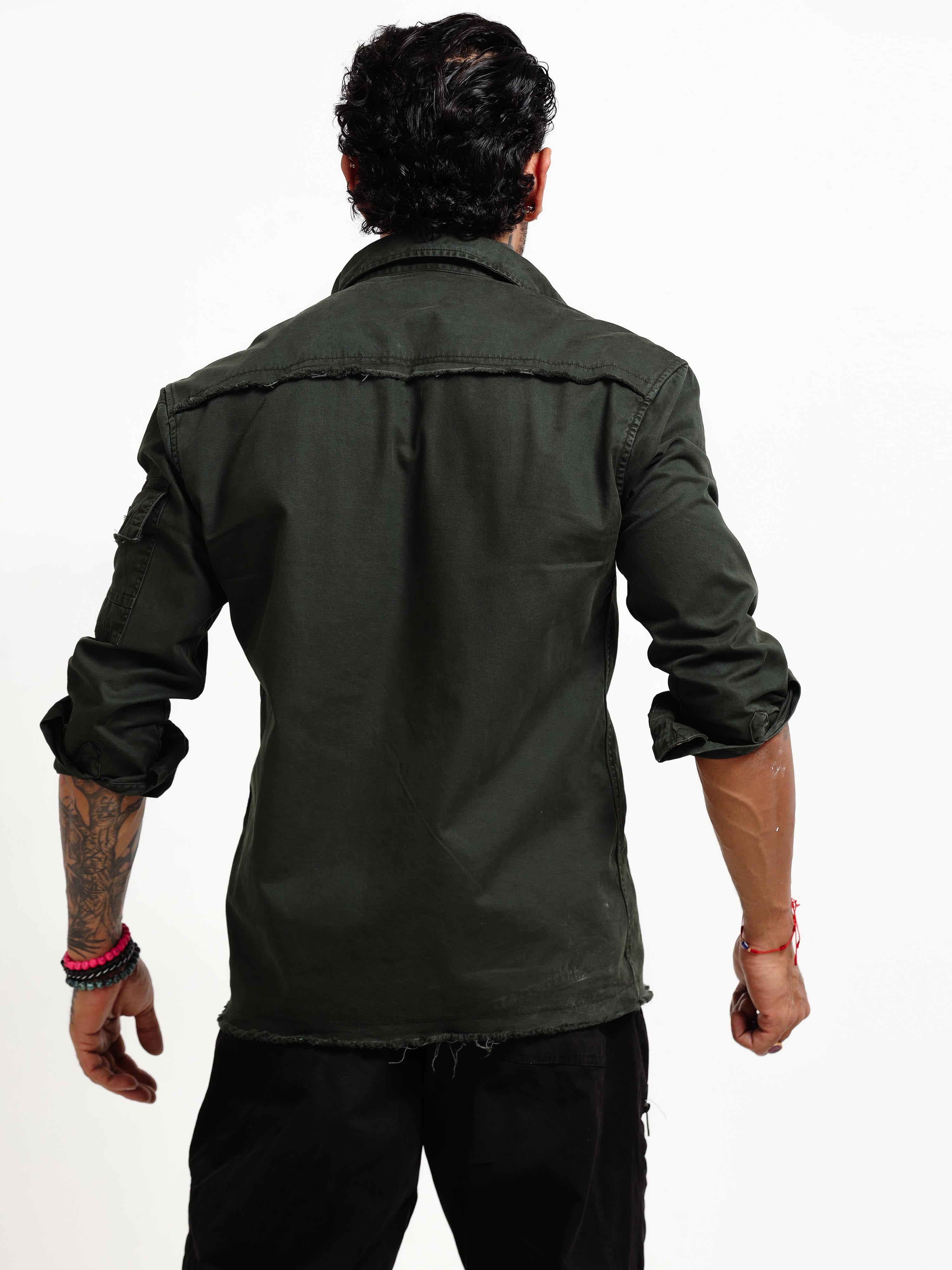 Shacket for men In Olive Color