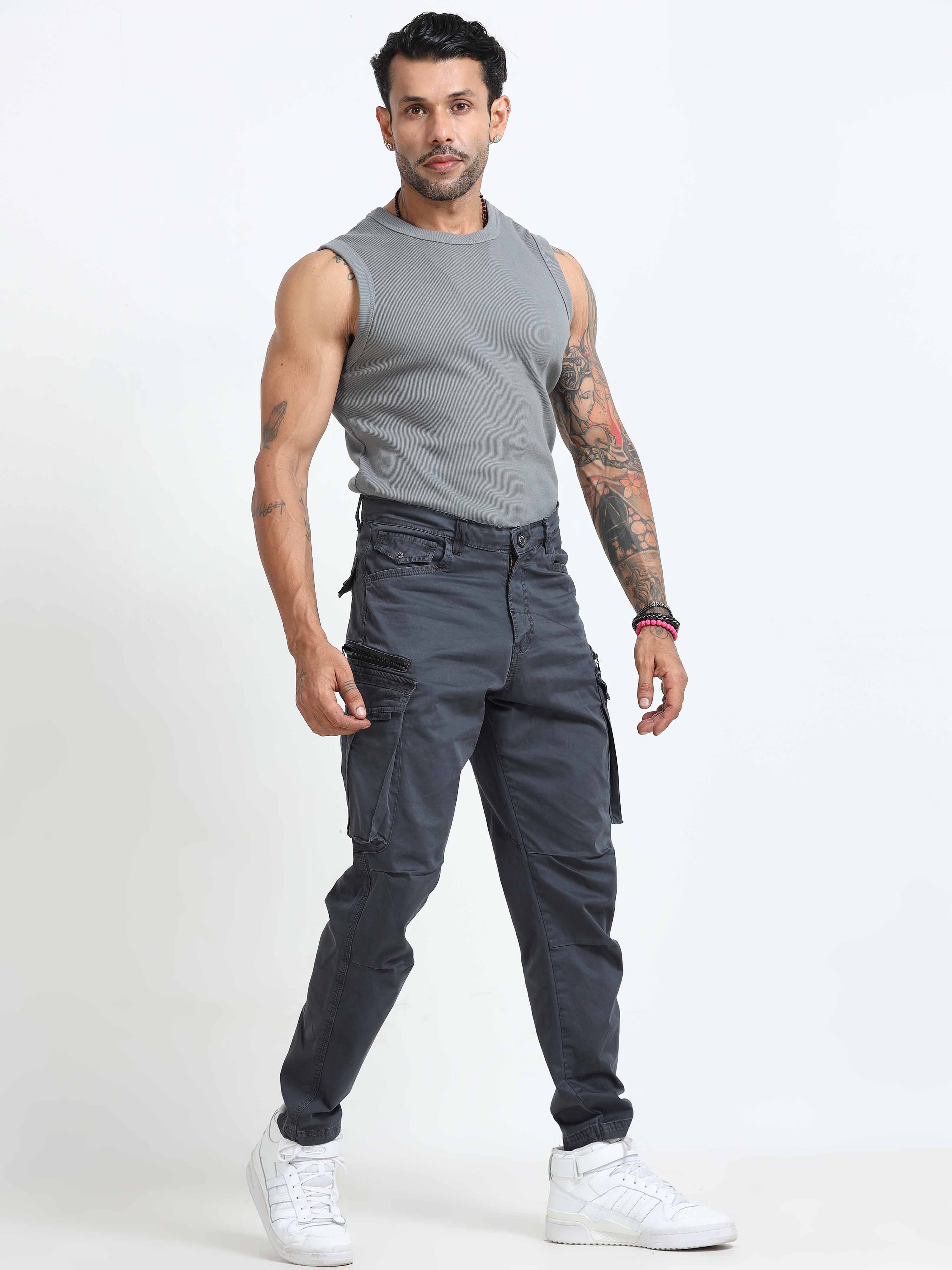 Cargo Pants In Ash Blue