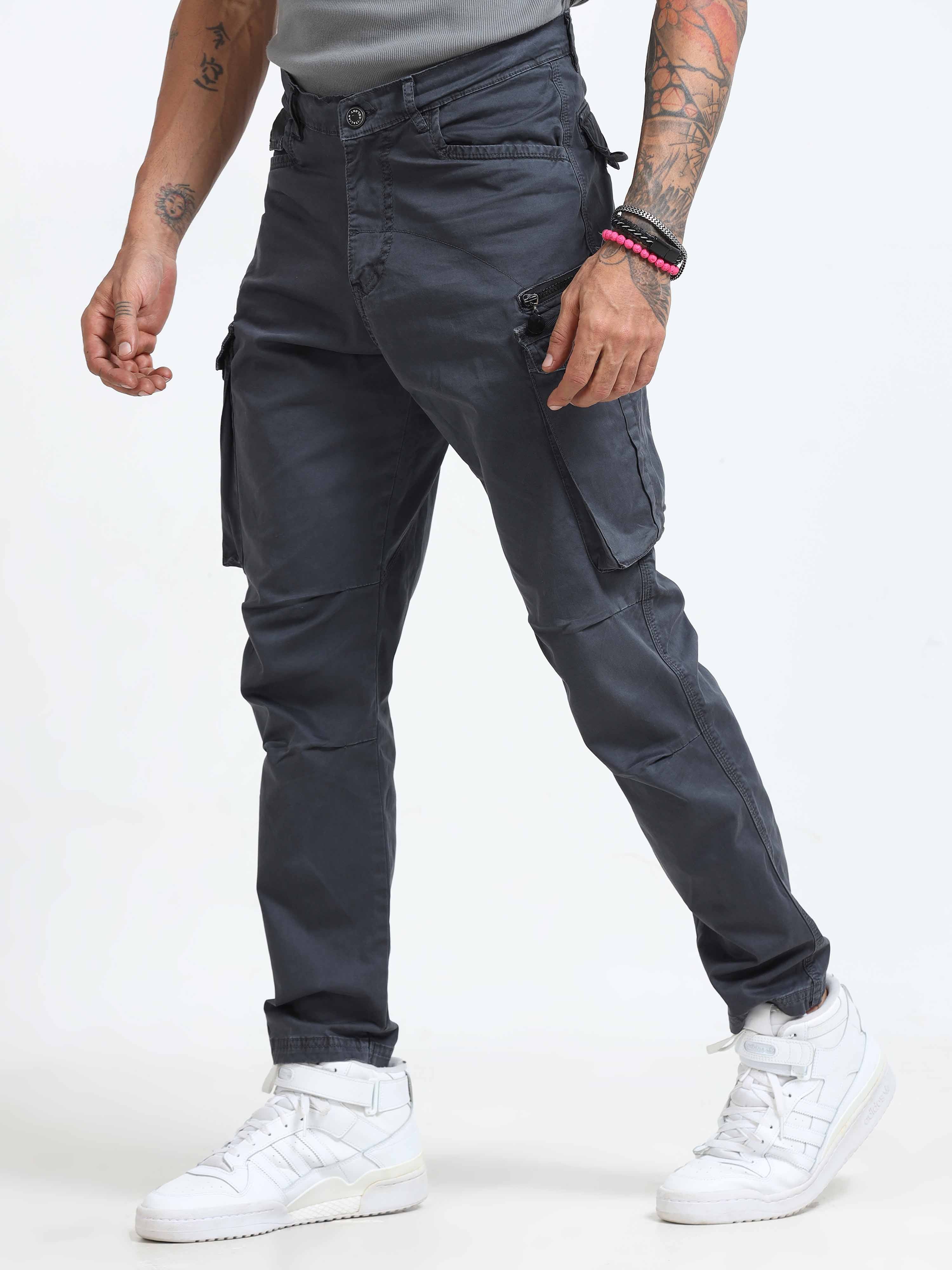 Cargo Pants In Ash Blue