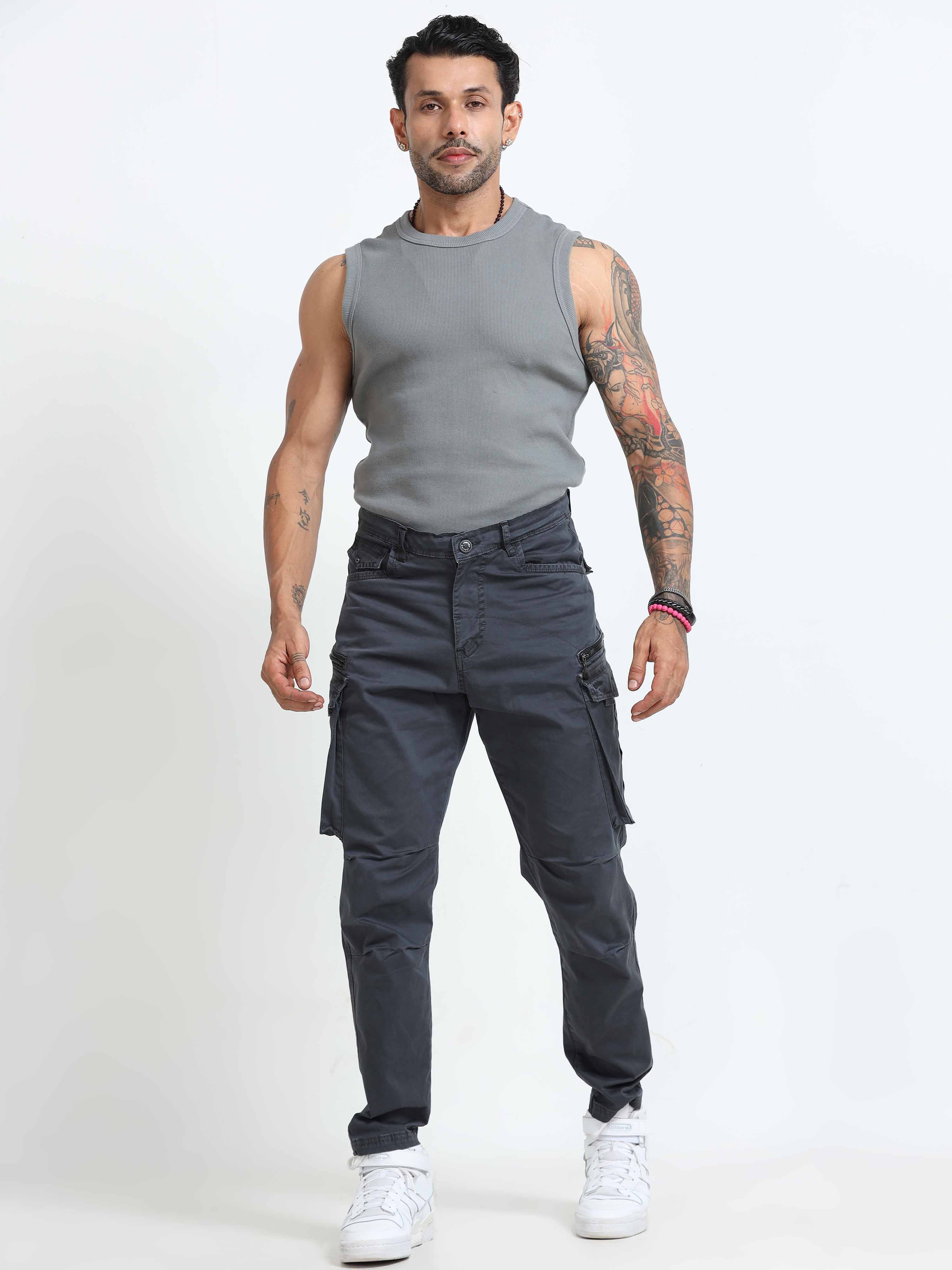 Cargo Pants In Ash Blue