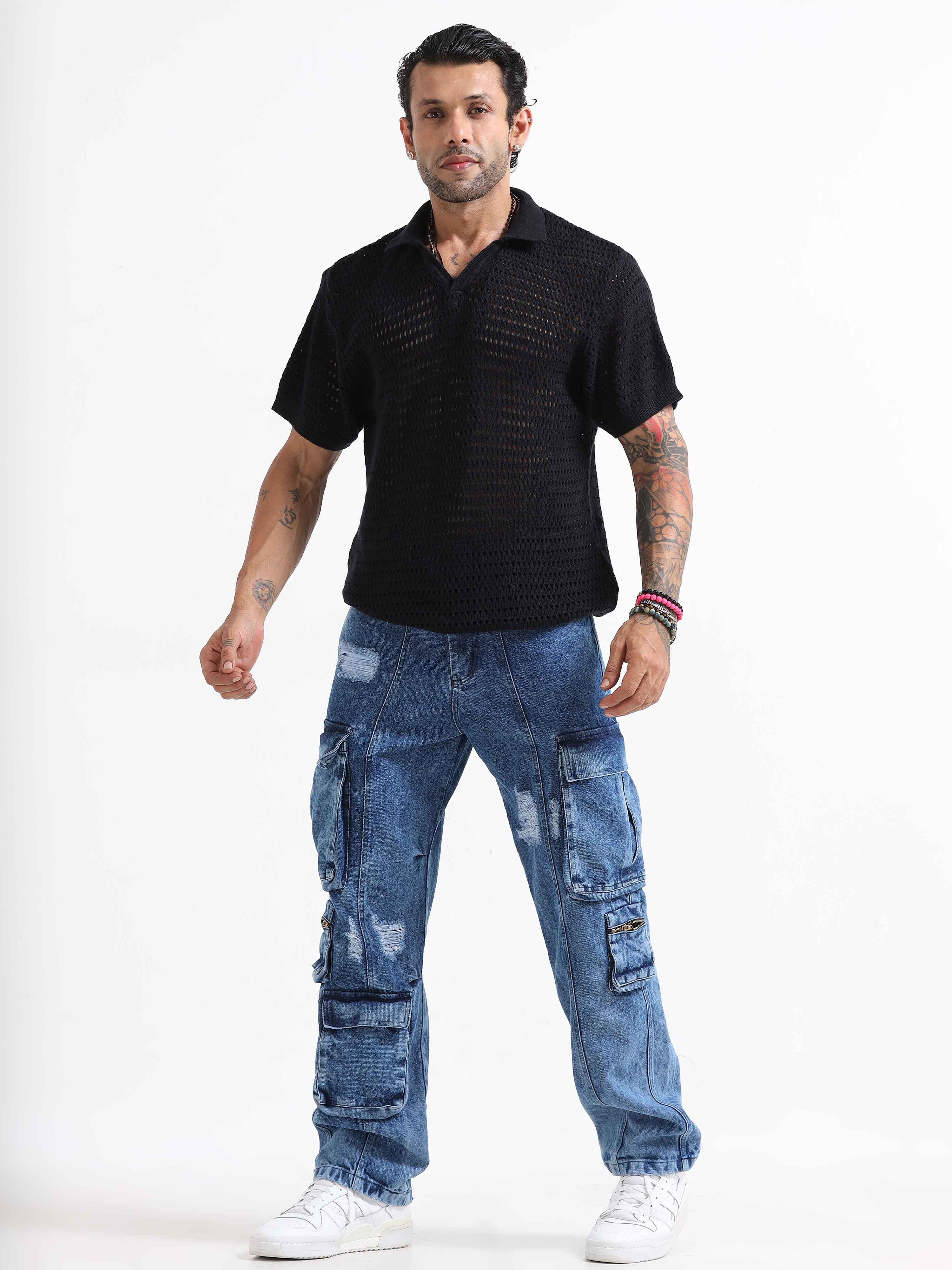 Wore-out Utility Pant Denim In Blue for men