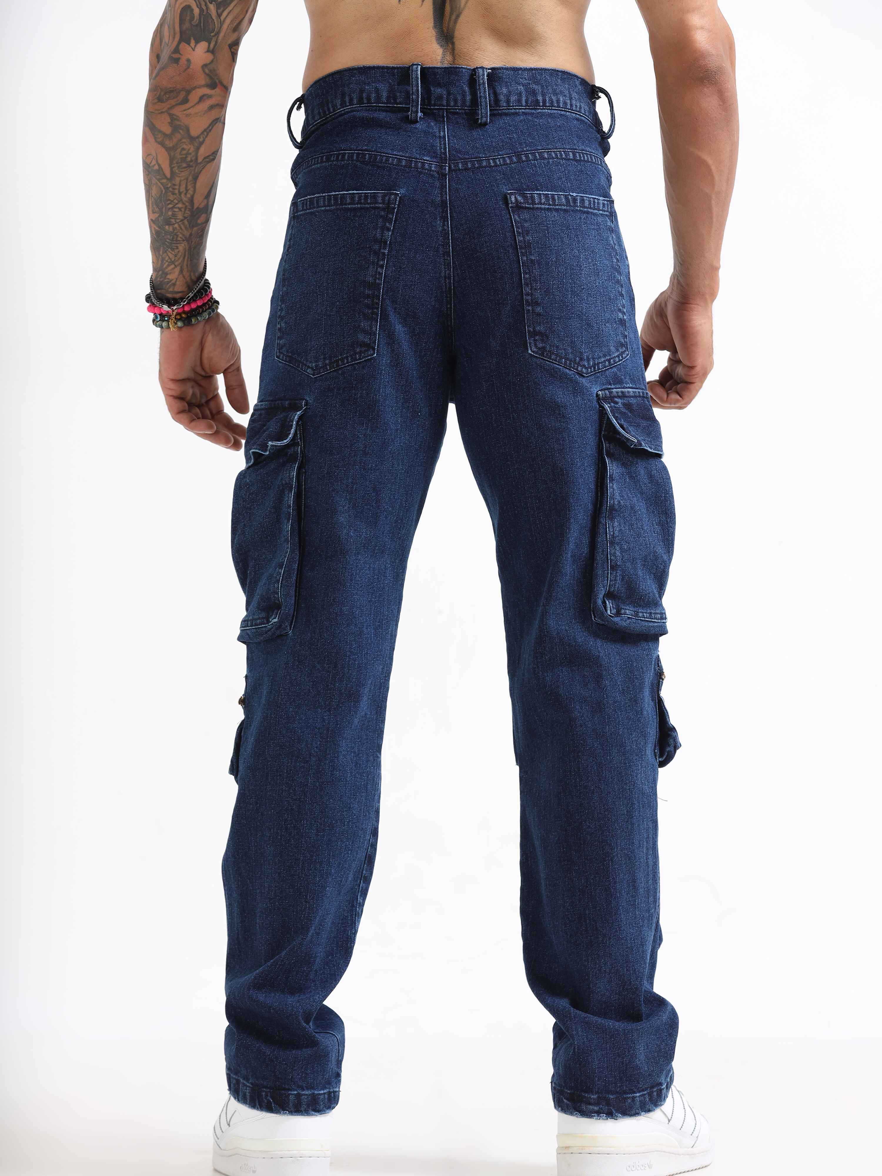 Utility Cargo In Dark Blue for Men