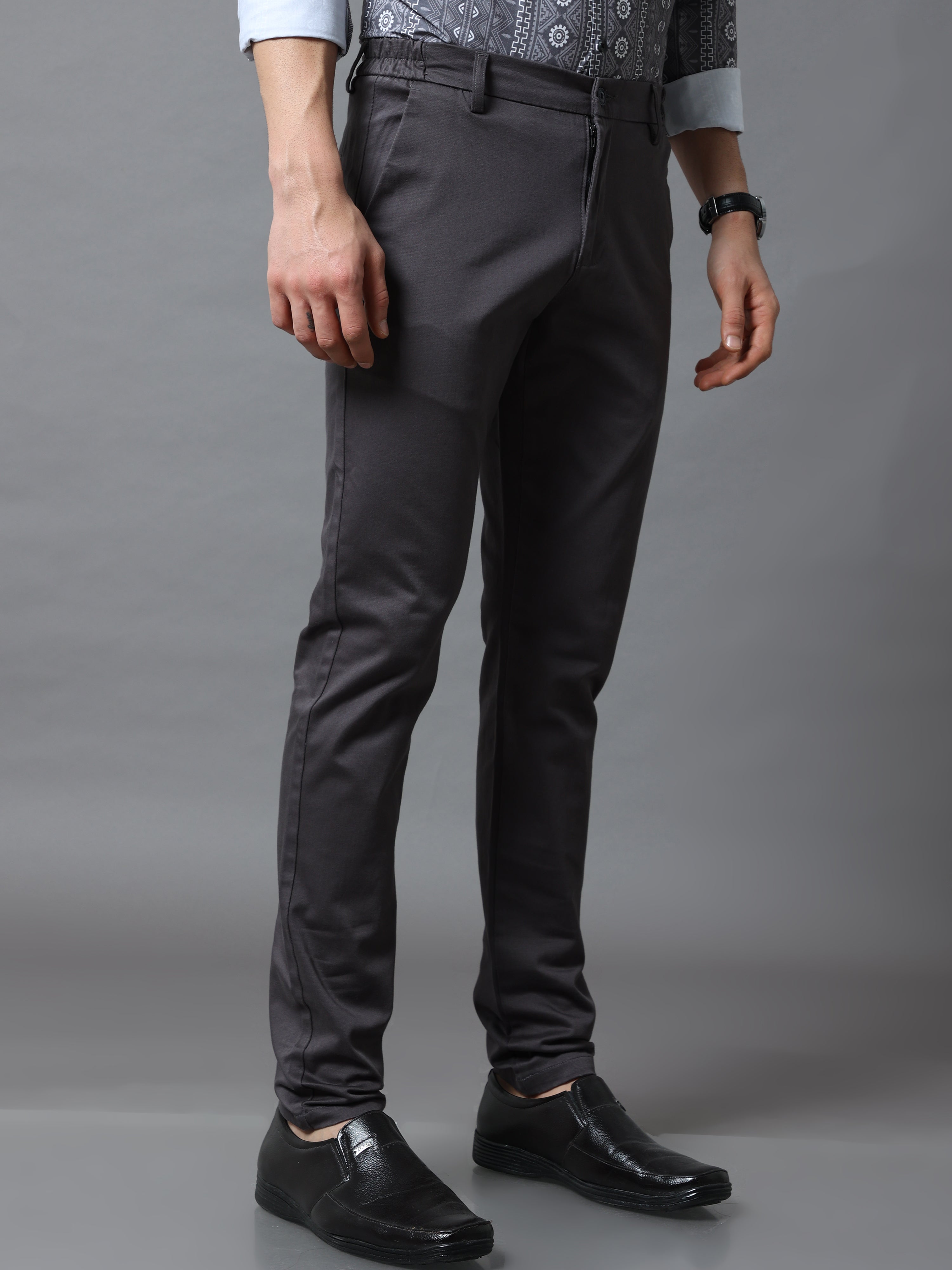 Flexi Waist Dark Grey Trouser