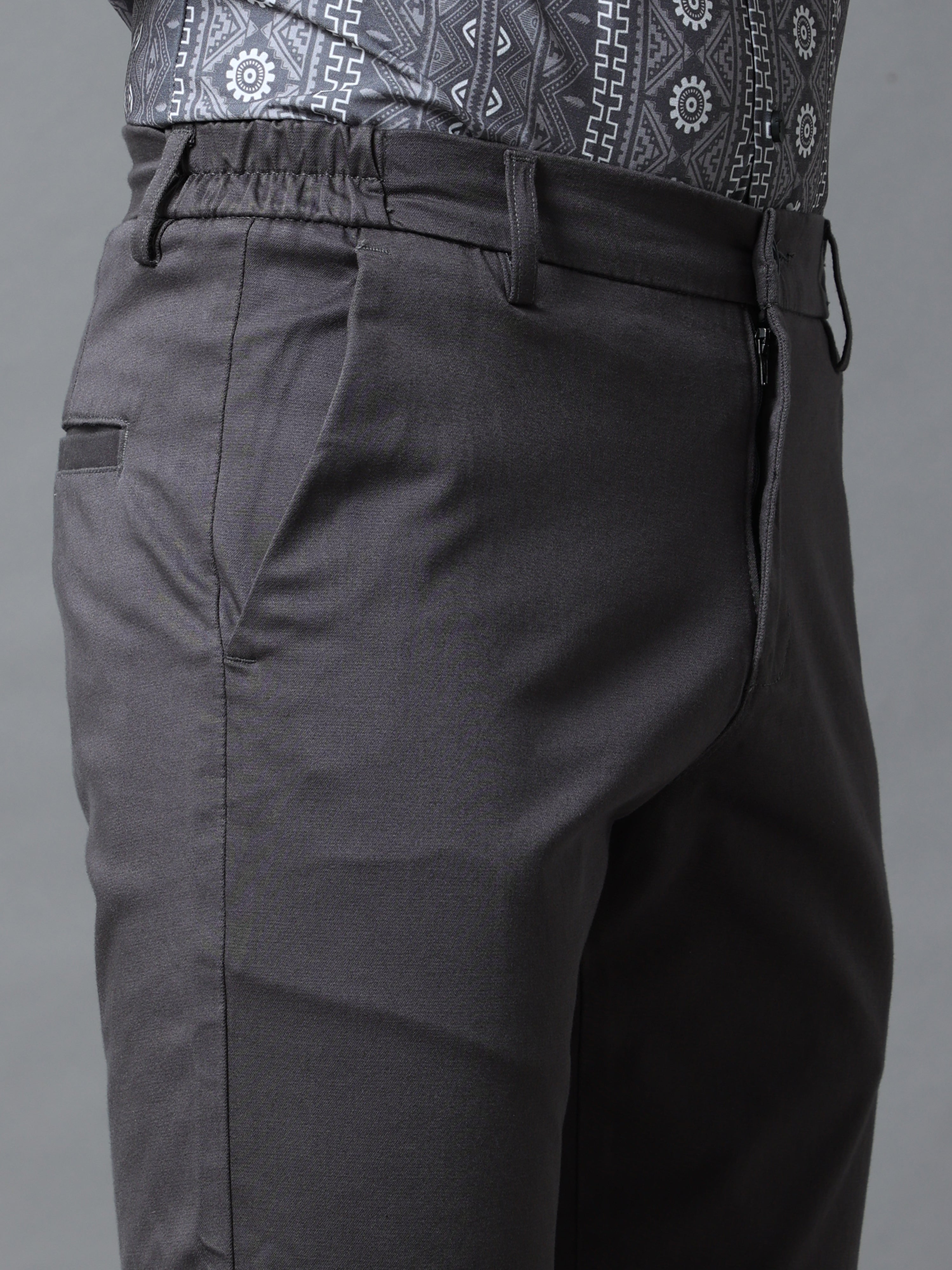 Flexi Waist Dark Grey Trouser