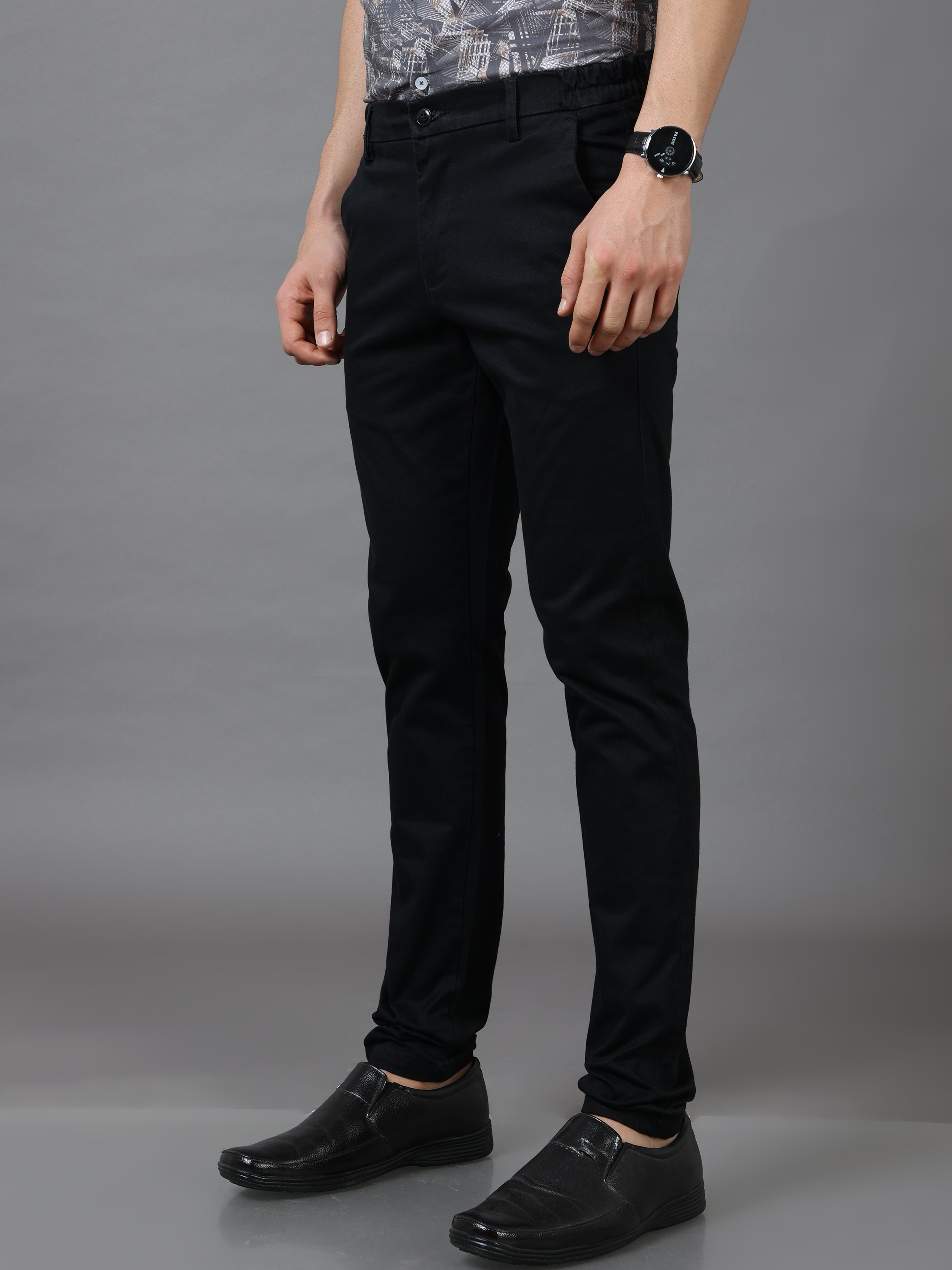 Flexi Waist Black Trouser