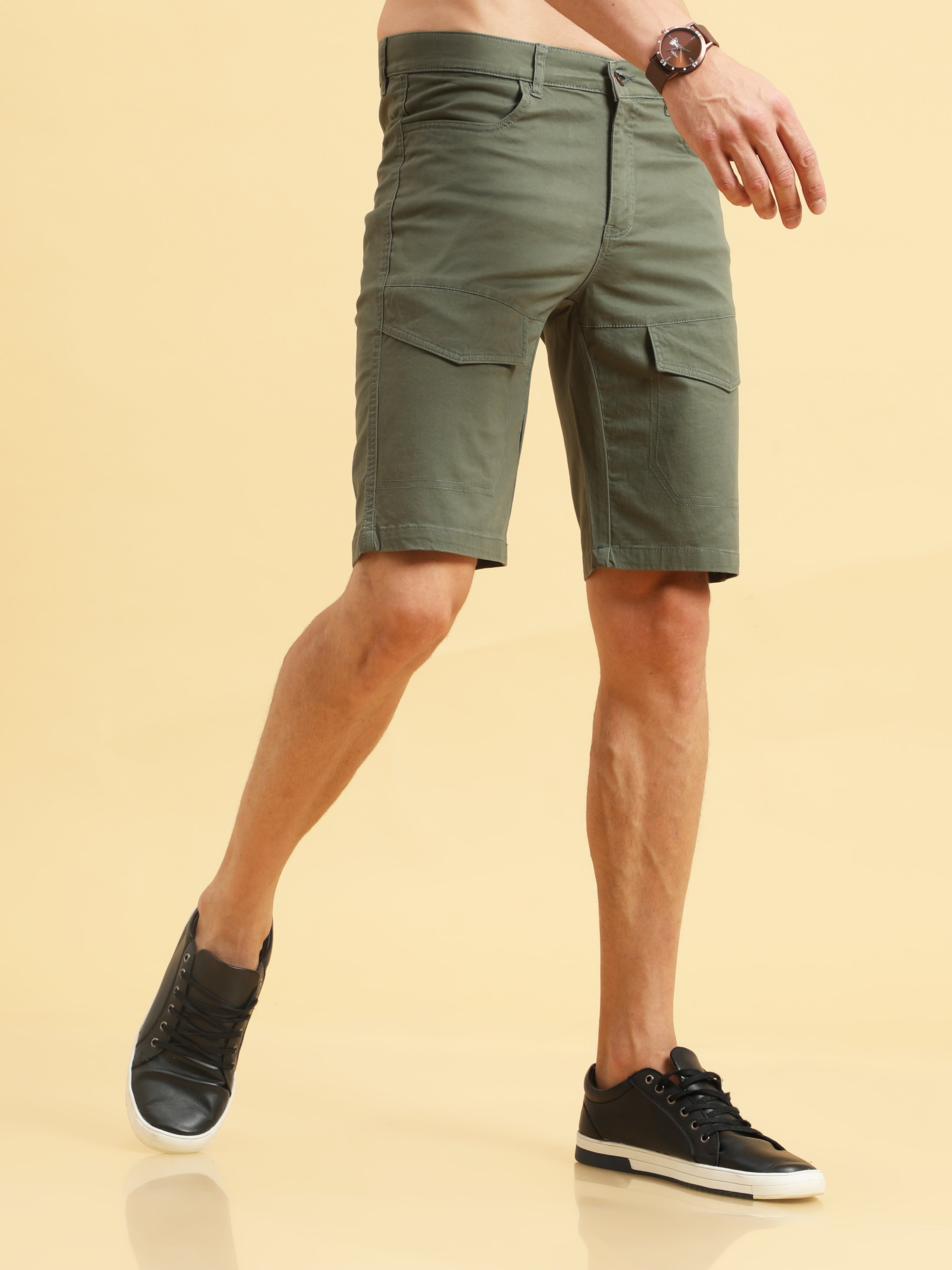 Olive shorts sales