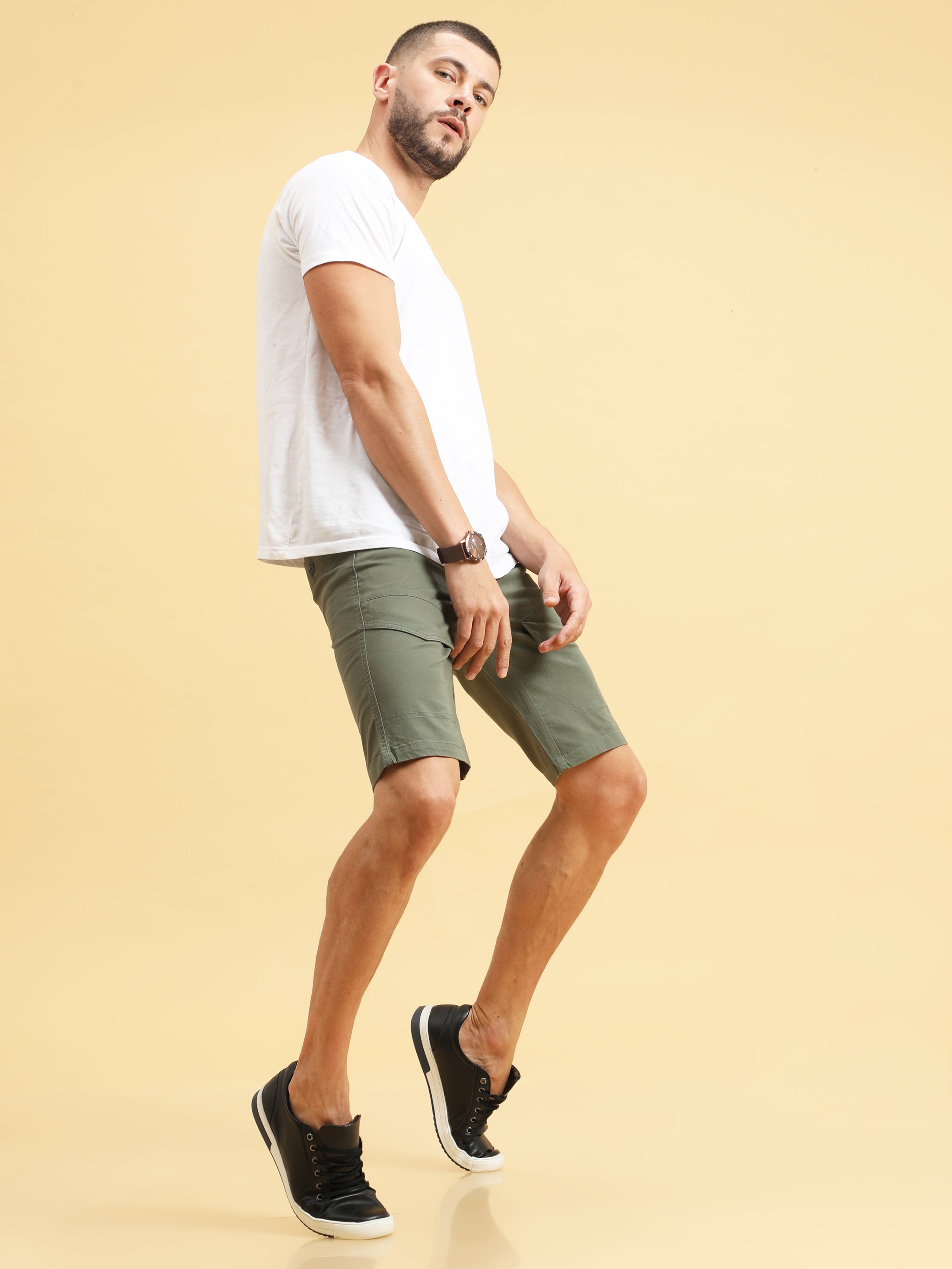 Mens olive clearance shorts